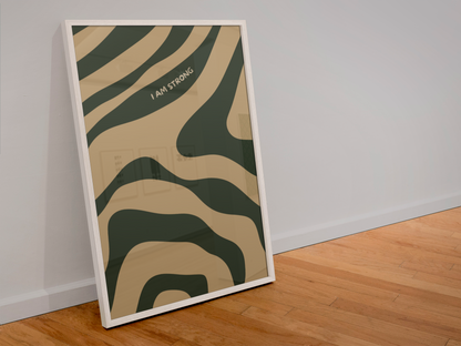 I Am Strong Abstract Print