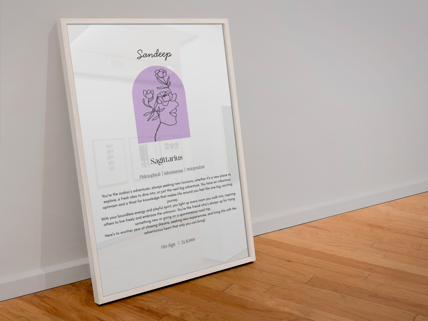 Personalised Sagittarius Zodiac Print