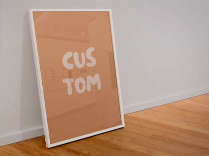 Personalised Retro Location Art Print | Colourful Bold Minimalist Typography
