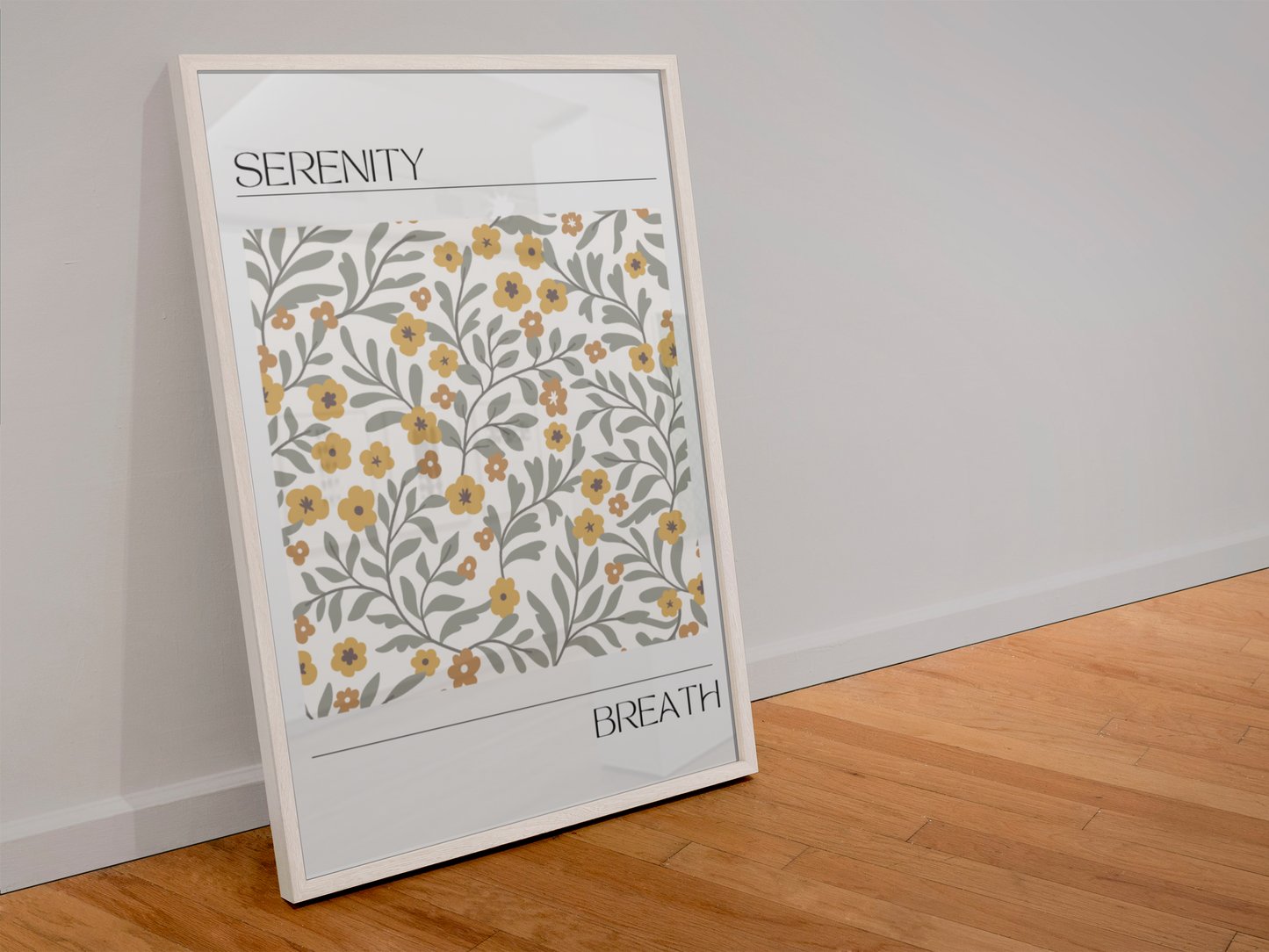 Serenity & Breath - Personalised Floral Art Print