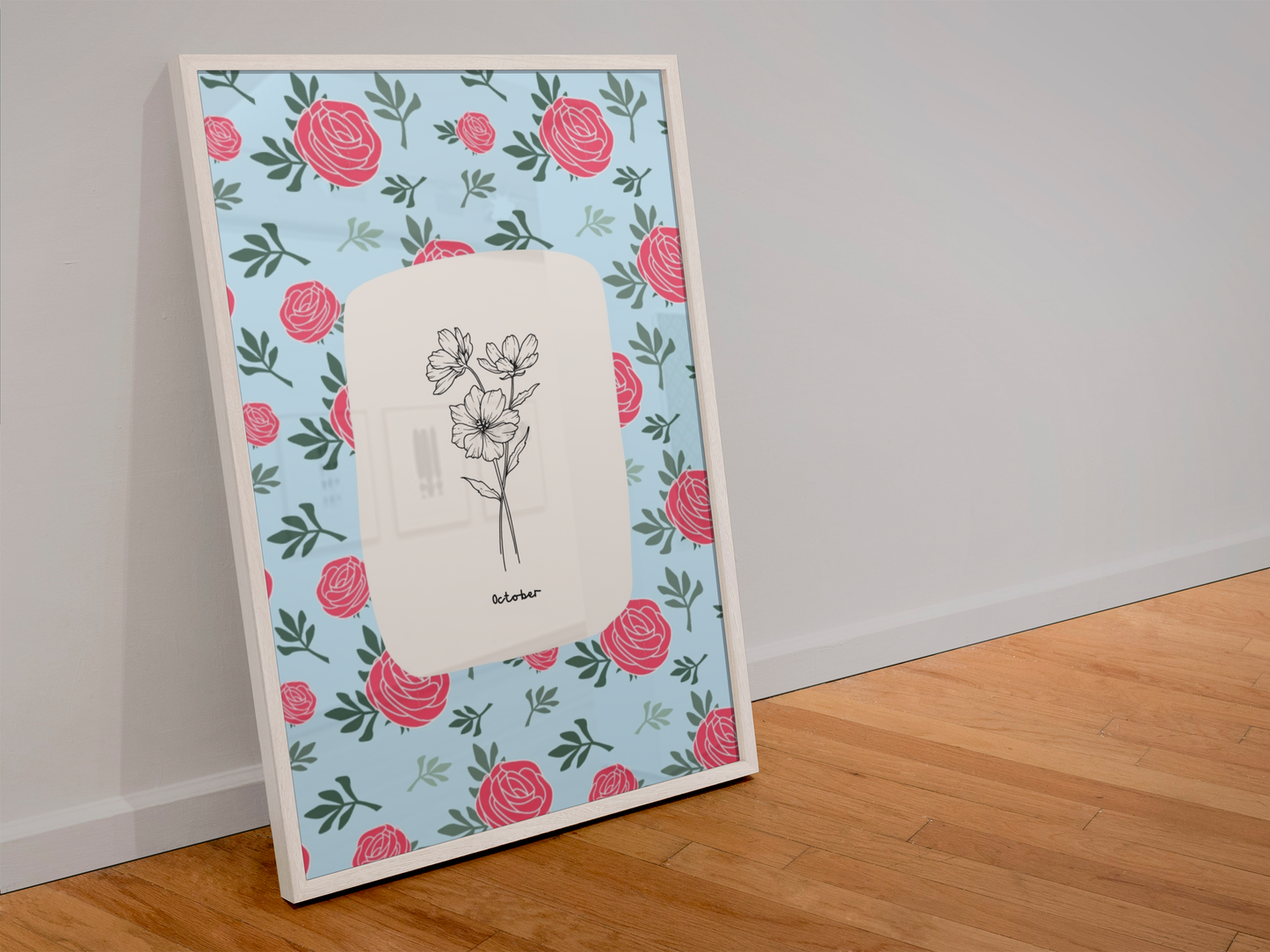 Personalised Birth Month Flower Prints | Botanical Line Art