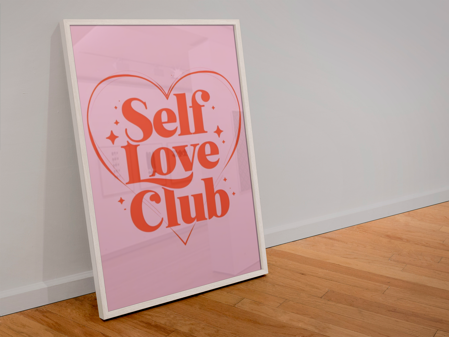 Self Love Club Art Print – Pink & Red