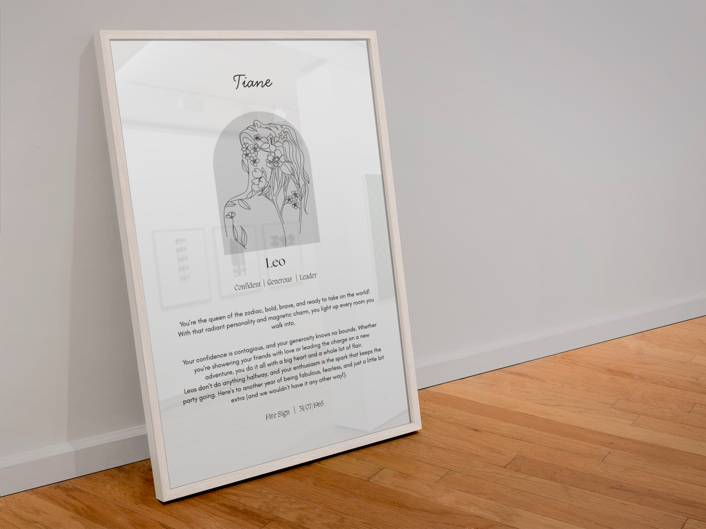 Personalised Leo Zodiac Print