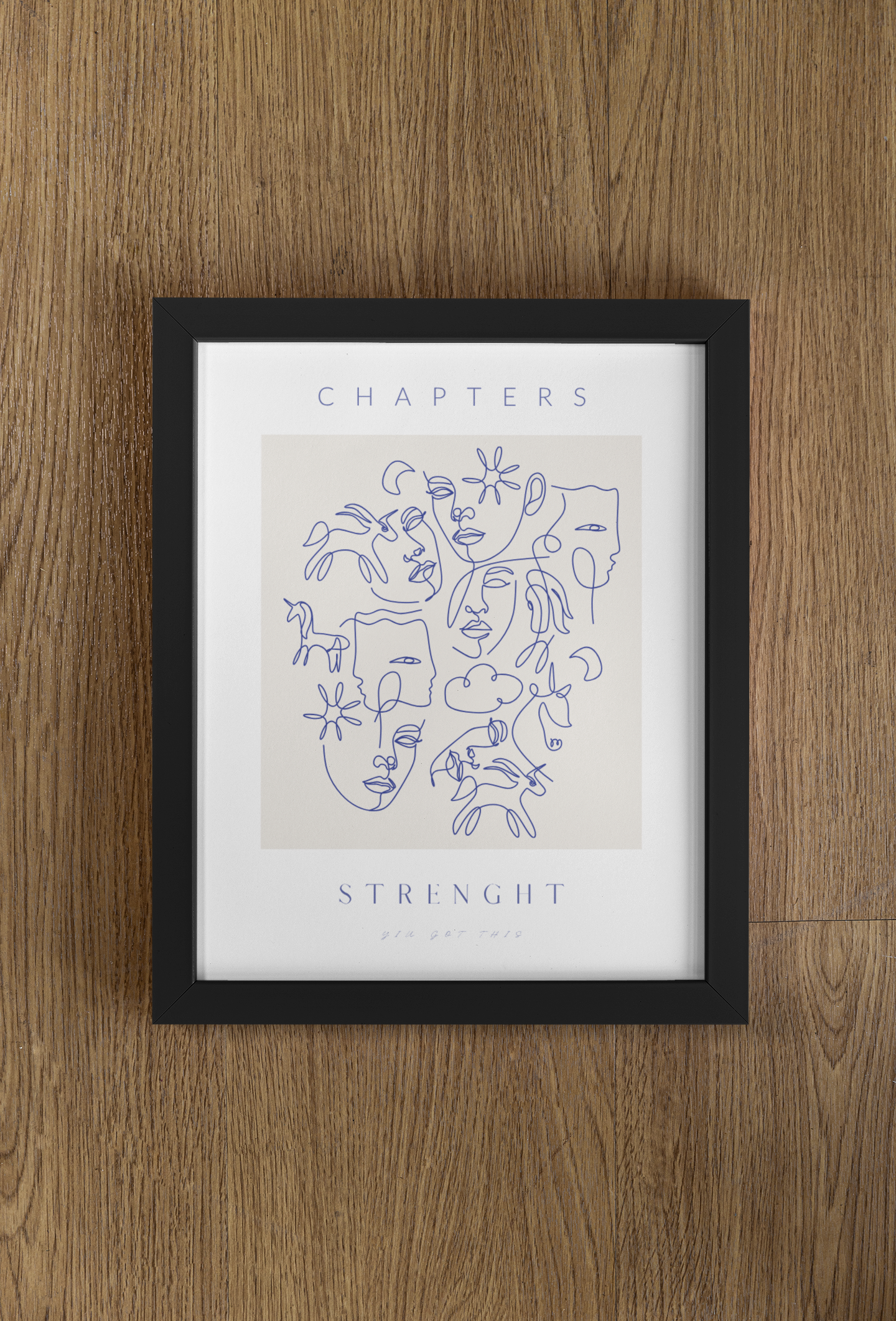 Chapters of Strength - Abstract Fine Line Art Print