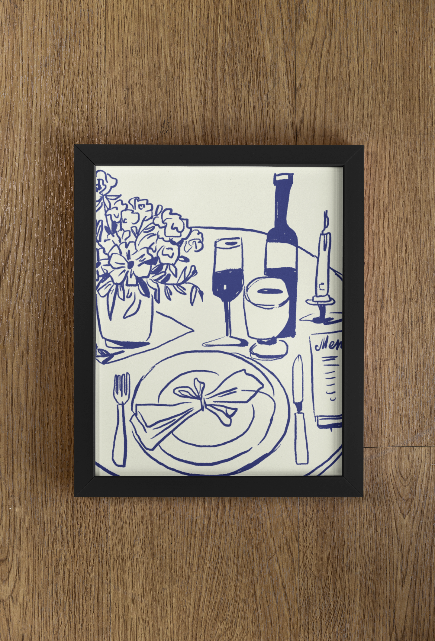 Illustrated Retro Dinner Party Print