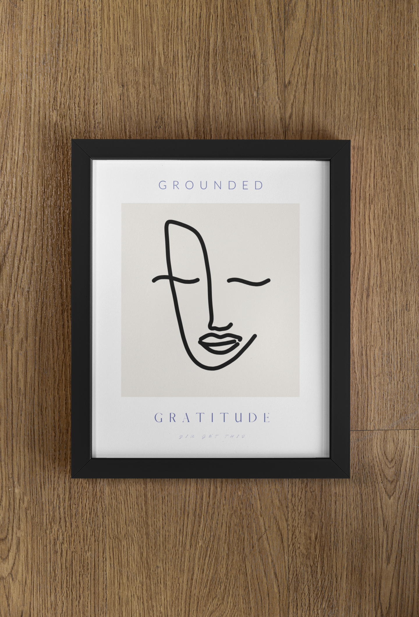 Gratitude - Minimalist Fine Line Art Print
