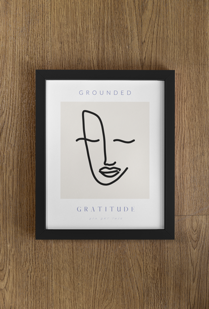 Gratitude - Minimalist Fine Line Art Print