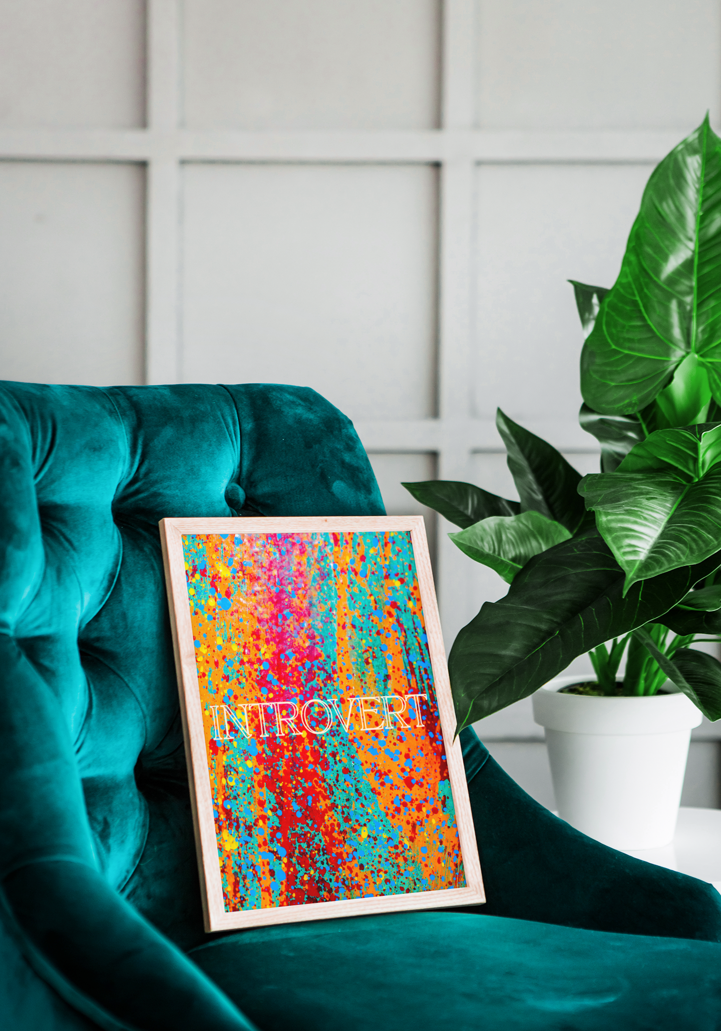 Colourful Abstract Introvert Art Print