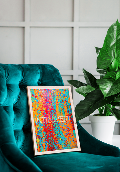 Colourful Abstract Introvert Art Print