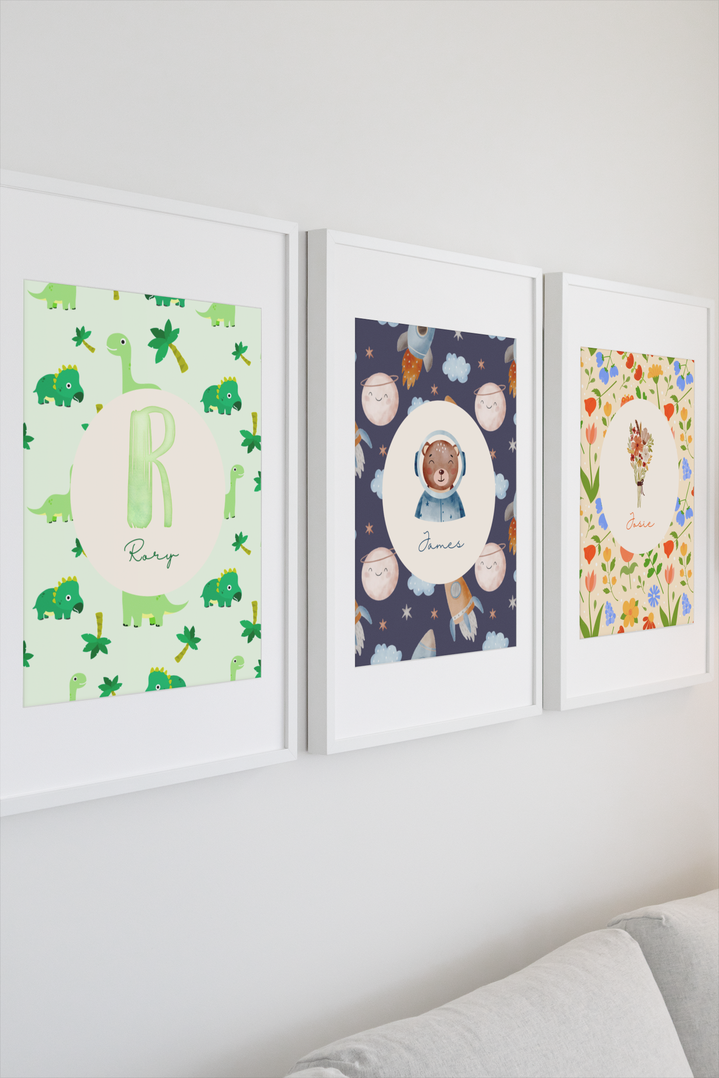 Personalised Dinosaur Nursery Name Print🦖