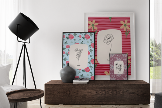 Birth Flower | Floral Background Print