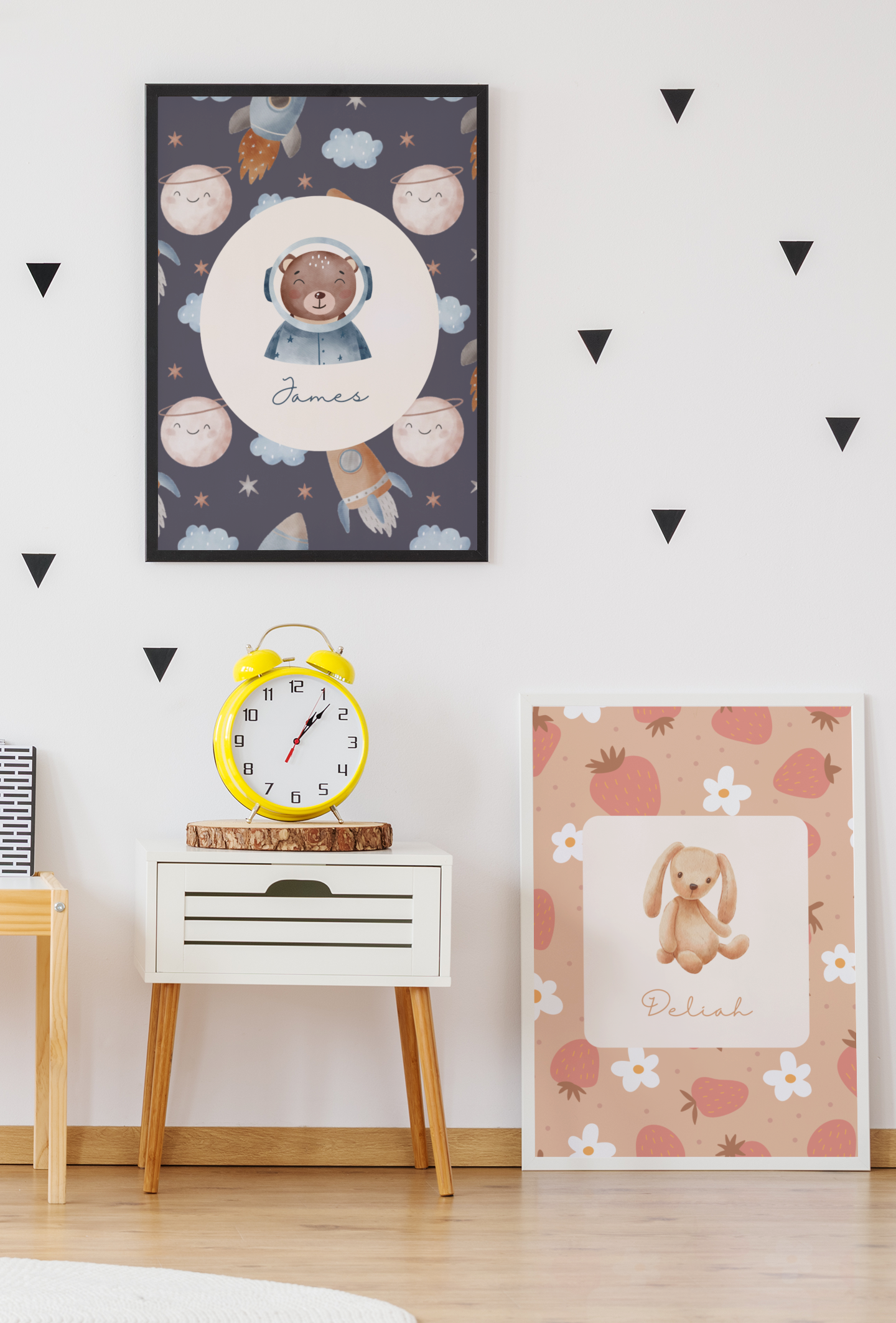 Personalised Children's Bunny Nursey Print ✨