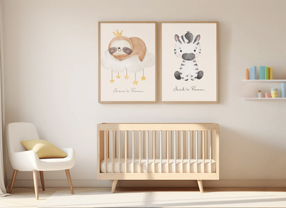 Personalized Animal Nursery & Kids Room Art Prints