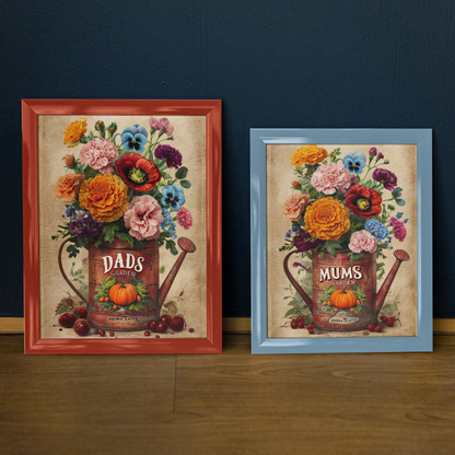 Mum, Dad & Nan Colourful Flower painting