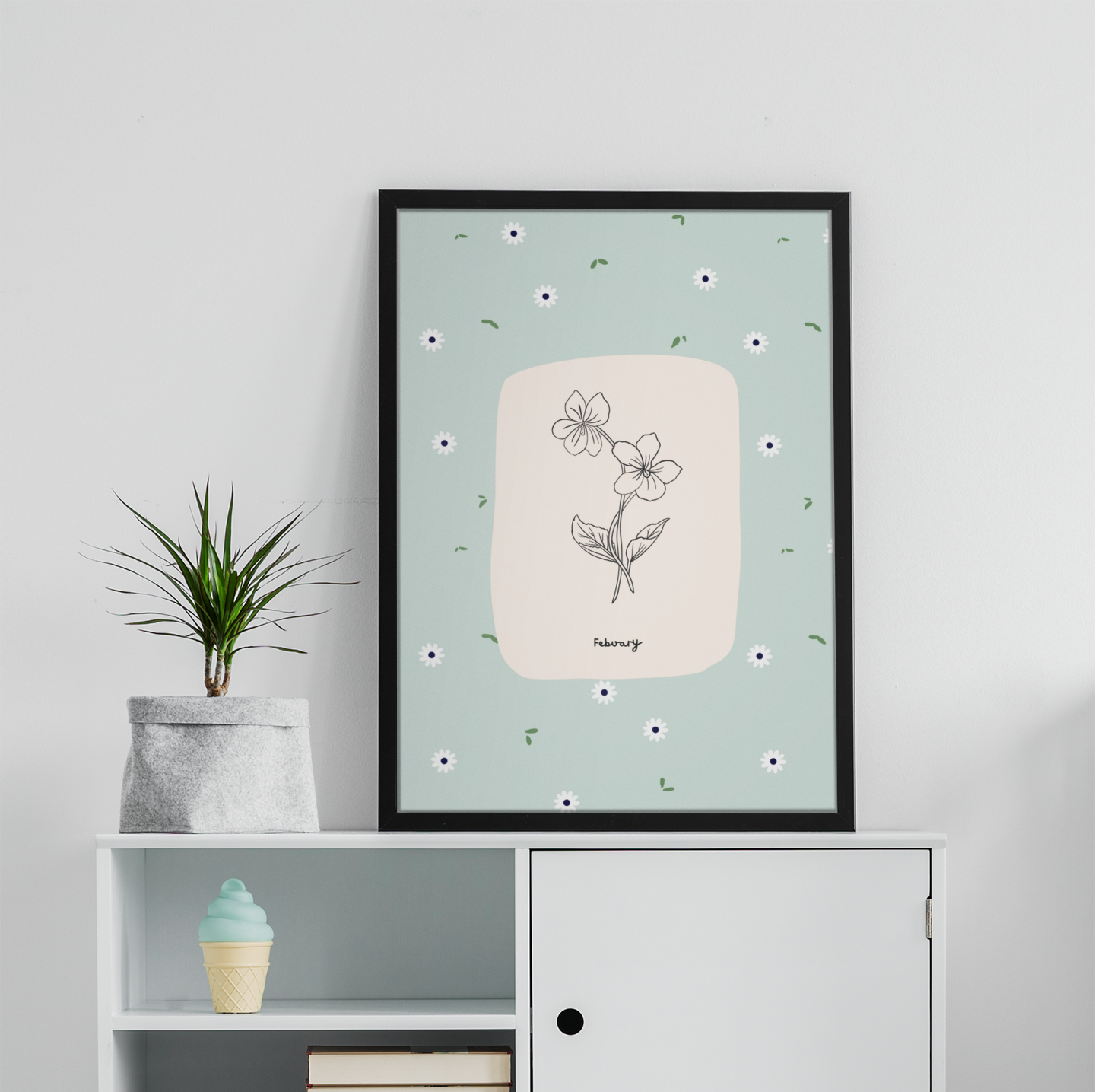Personalised Birth Month Flower Prints | Botanical Line Art