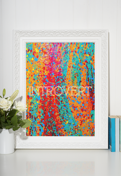Colourful Abstract Introvert Art Print