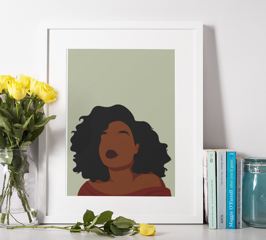 Rooted Beauty - Minimalist Portrait Art Print