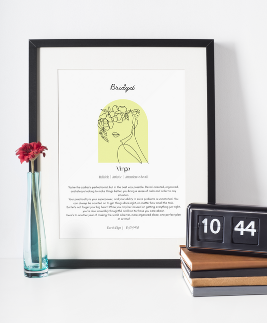 Personalised Virgo Zodiac Print