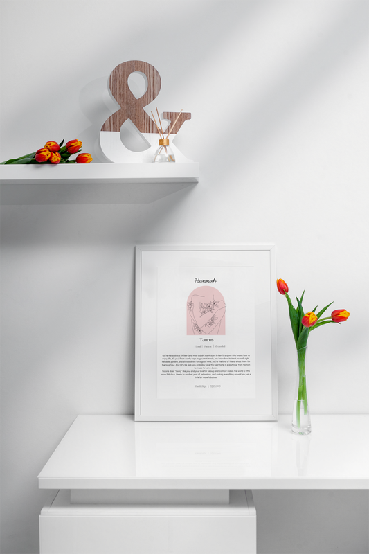 Personalised Taurus Zodiac Print