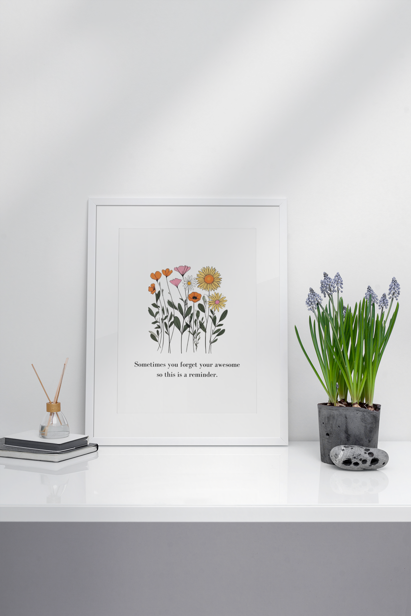 You're Awesome Floral Print