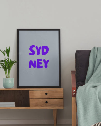 Personalised Retro Location Art Print | Colourful Bold Minimalist Typography