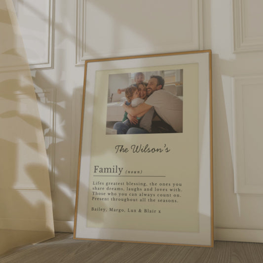 Personalized Family Photo Wall Art