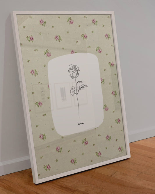 Personalised Birth Month Flower Prints | Botanical Line Art