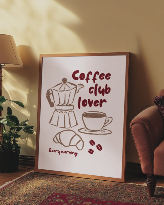 Cute Coffee Kitchen Print
