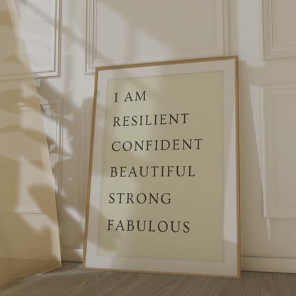 I AM Affirmation Print | Empowering Wall Art