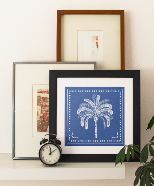Coastal Chic Palm Tree Art Print | Bathroom Decor