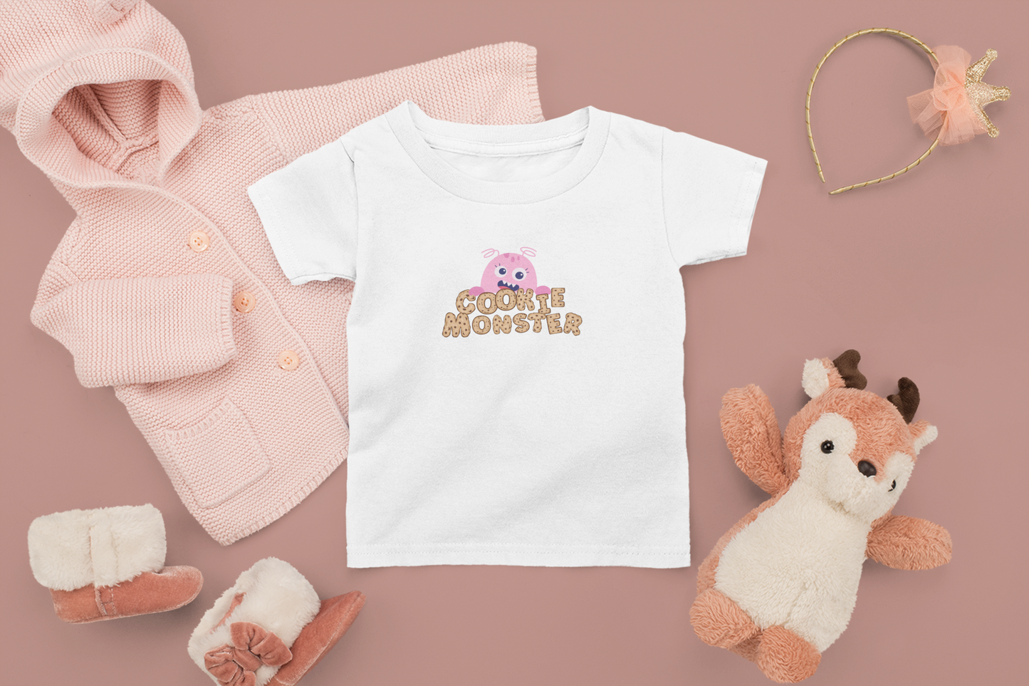 Pink Cookie Monster Children's top
