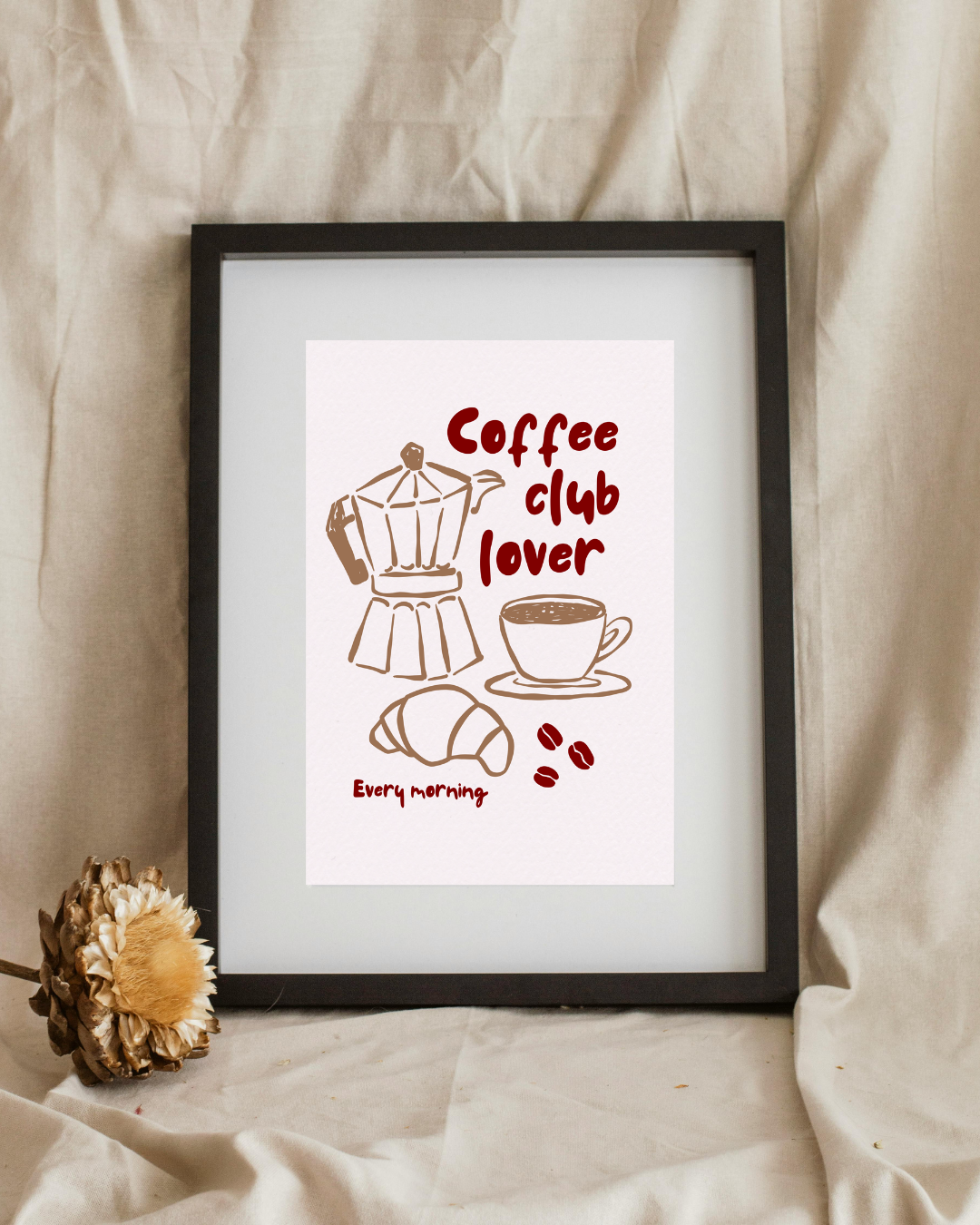 Coffee Club Kitchen Wall Art Print
