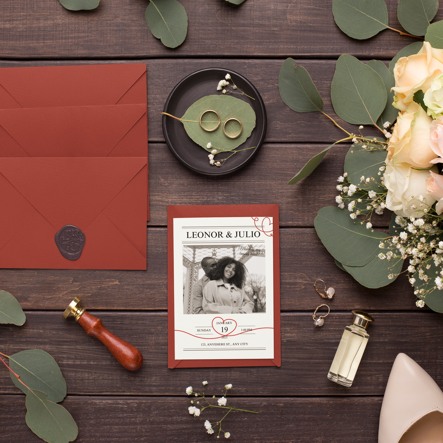 Personalized Photo Wedding Invitation | Fun Engagement Card | DIY Wedding Invite |  Unique Invitation