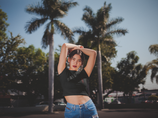 Red Silhouette Crop Top